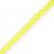 Abalorios faceteados redondos 8 mm Amarillo