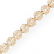 Abalorios faceteados redondos 4 mm Beige latte
