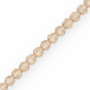 Abalorios faceteados redondos 6 mm Beige latte