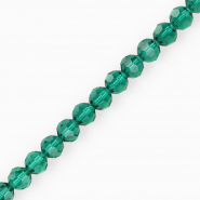 Abalorios faceteados redondos 8 mm Verde teal