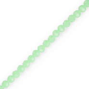 Abalorios faceteados redondos 4 mm Verde menta