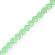 Abalorios faceteados redondos 6 mm Verde menta