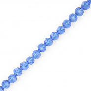 Abalorios faceteados redondos 6 mm Azul cielo