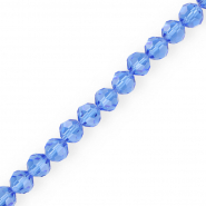 Abalorios faceteados redondos 8 mm Azul cielo