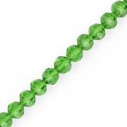 Abalorios faceteados redondos 8 mm Verde hierba