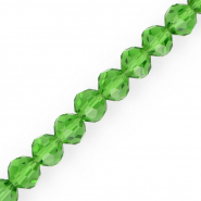 Abalorios faceteados redondos 10 mm Verde hierba