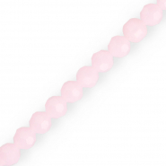 Abalorios faceteados redondos 8 mm Rosa claro