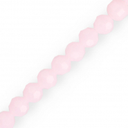Abalorios faceteados redondos 10 mm Rosa claro