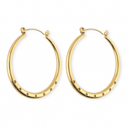 BY31&reg; Fornituras Acero Inox pendientes con 7 anillas Dorado