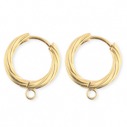 BY31&reg; Fornituras Acero Inox pendientes espiral&nbsp;con anilla Dorado