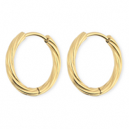 BY31&reg; Pendientes Acero Inox criollas espiral Dorado