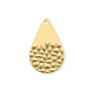 Colgantes Acero Inox gota Dorado