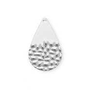 Colgantes Acero Inox gota Plateado