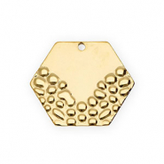 Colgantes Acero Inox hexágono Dorado