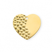 Colgantes Acero Inox coraz&oacute;n Dorado