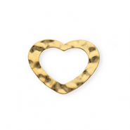 Fornituras Acero Inox entrepieza corazón Dorado