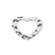 Fornituras Acero Inox entrepieza corazón Plateado