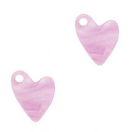 Colgantes Plexx coraz&oacute;n lila rosado