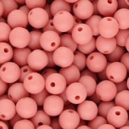 DQ Abalorios acrílicos 10 mm Rojo coral