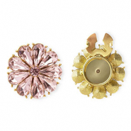 Cubrebotones flor faceteados faceteados Dorado-rosa