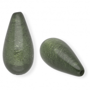 Abalorios Super Polaris Elements gota shiny Verde oliva