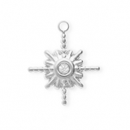 Colgantes Acero Inox con strass estrella Plateado-cristal