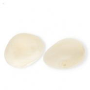 Abalorios acr&iacute;lico irregular Blancuzco-blanco m&aacute;rmol