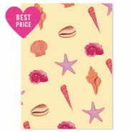 BY31® Tarjetas para joyería vida marina Amarillo-rosa-púrpura