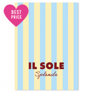 BY31® Tarjetas para joyería "Il sole splende" Amarillo-azul claro-rojo caoba