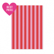 BY31® Tarjetas para joyería líneas rectas Rojo-rosa