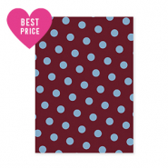 BY31® Tarjetas para joyería con puntos Rojo caoba-azul claro