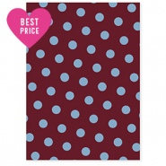 BY31® Tarjetas para joyería con puntos Rojo caoba-azul claro