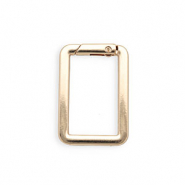 Fornituras llavero mosquetón rectangular Dorado