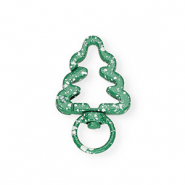 Fornituras llavero mosquetón árbol de navidad Verde-blanco