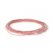 Cord&oacute;n cuero DQ redondo 1mm_x000D_ Rosa claro
