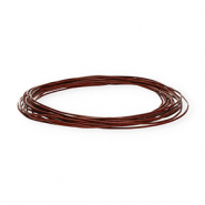 Cord&oacute;n cuero DQ redondo 1mm Burdeos oscuro