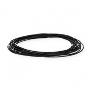 Cord&oacute;n cuero DQ redondo 1mm Negro