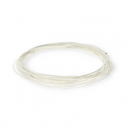Cord&oacute;n cuero DQ redondo 1mm Blanco