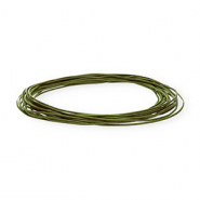 Cord&oacute;n cuero DQ redondo 1mm Verde
