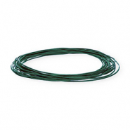 Cord&oacute;n cuero DQ redondo 1mm Verde teal oscuro