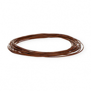 Cord&oacute;n cuero DQ redondo 1mm Marr&oacute;n oscuro