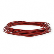 Cord&oacute;n cuero DQ redondo 1,5mm Rojo