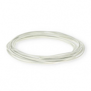 Cord&oacute;n cuero DQ redondo 1,5mm Blanco