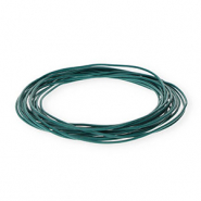 Cord&oacute;n cuero DQ redondo 1,5mm Verde teal oscuro