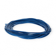 Cord&oacute;n cuero DQ redondo 2mm Azul oscuro