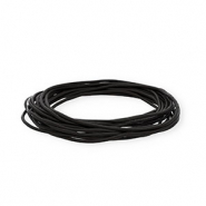 Cord&oacute;n cuero DQ redondo 2mm Negro