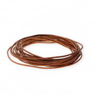 Cord&oacute;n cuero DQ redondo 2mm Marr&oacute;n