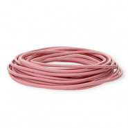 Cord&oacute;n cuero DQ redondo 3mm Rosa claro