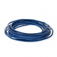 Cord&oacute;n cuero DQ redondo 3mm Azul oscuro