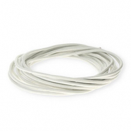 Cord&oacute;n cuero DQ redondo 3mm Blanco